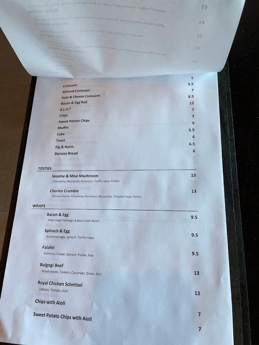 Menu, The Bite Gladesville