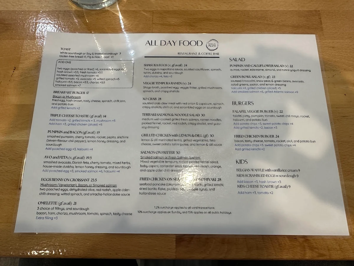 Menu, SOULPLATE