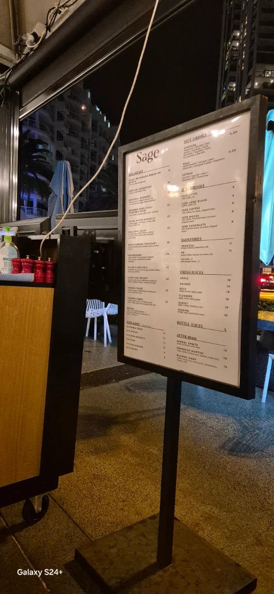 Menu, Sage Restaurant & Bar - Function Venue Gold Coast