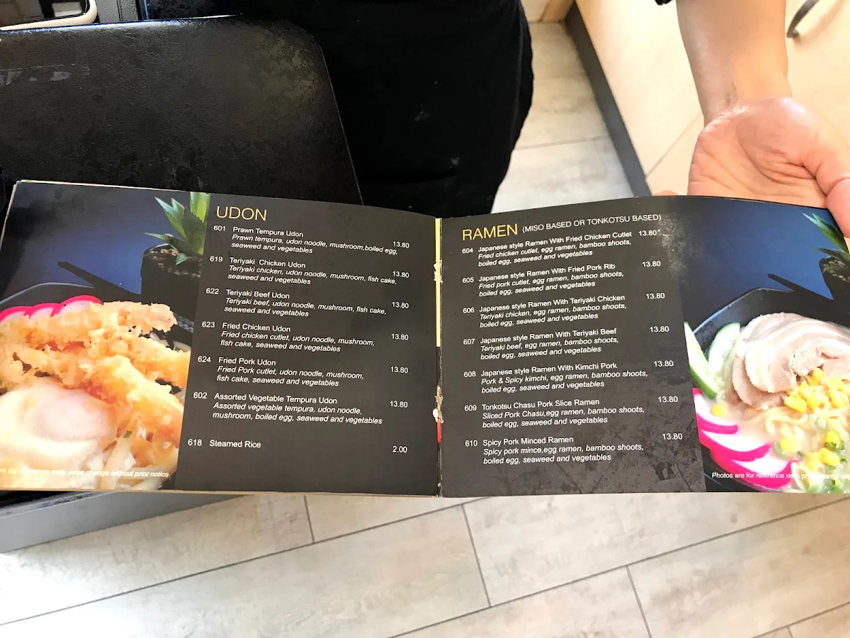 Menu, Yatai Sushi
