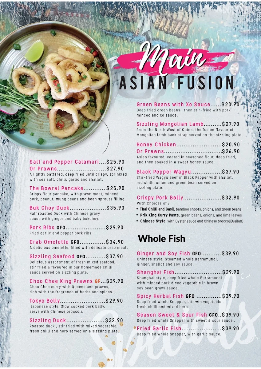 Menu, The Bowral Asian Cuisine : Asian Fusion and Yumcha