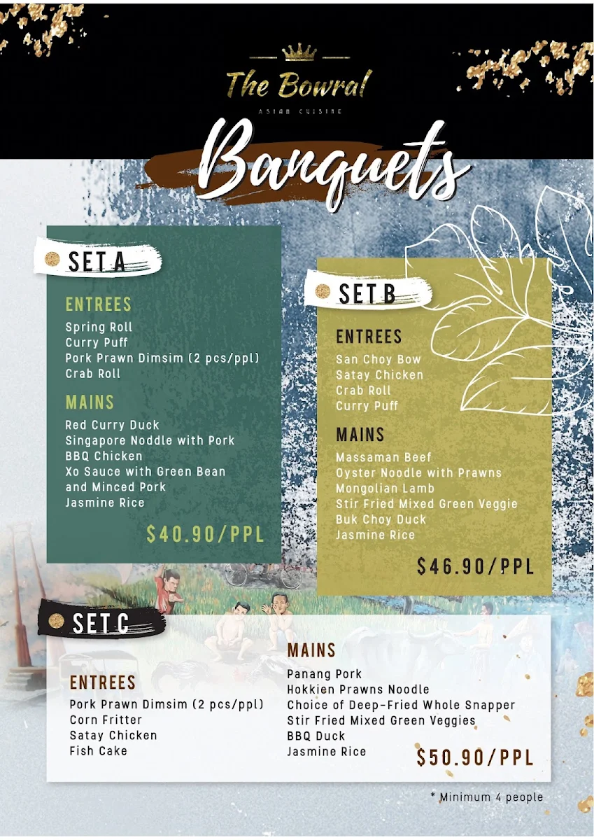 Menu, The Bowral Asian Cuisine : Asian Fusion and Yumcha