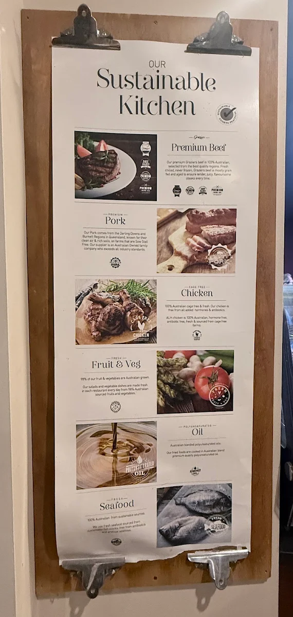 Menu, Kondari Hotel