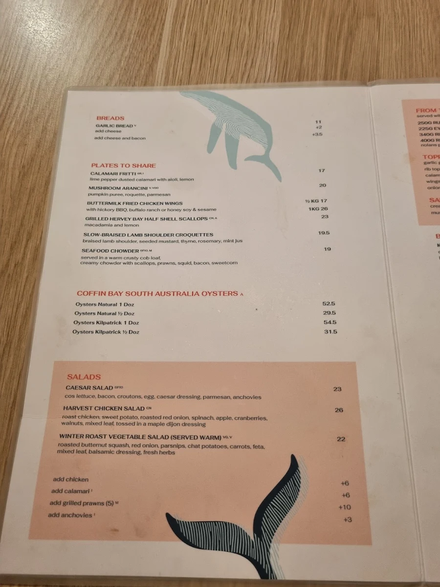 Menu, Kondari Hotel