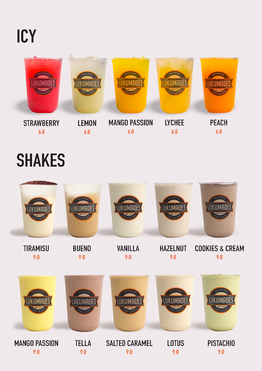 Menu, Lukumades