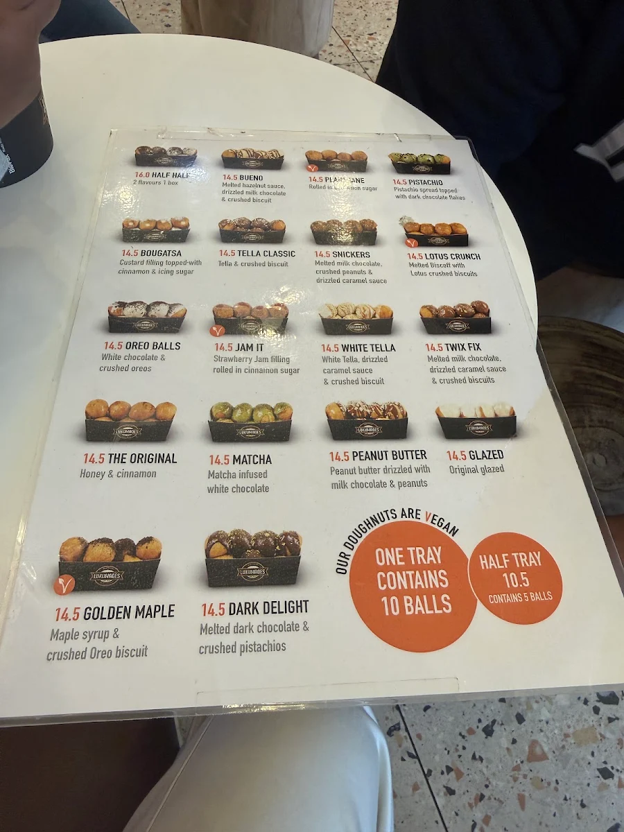 Menu, Lukumades
