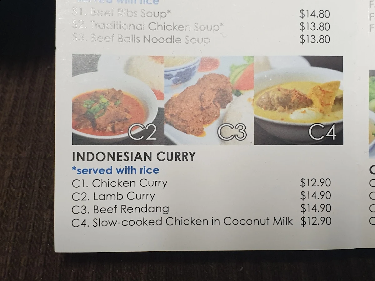 Menu, Pondok Daun Sefton Plaza