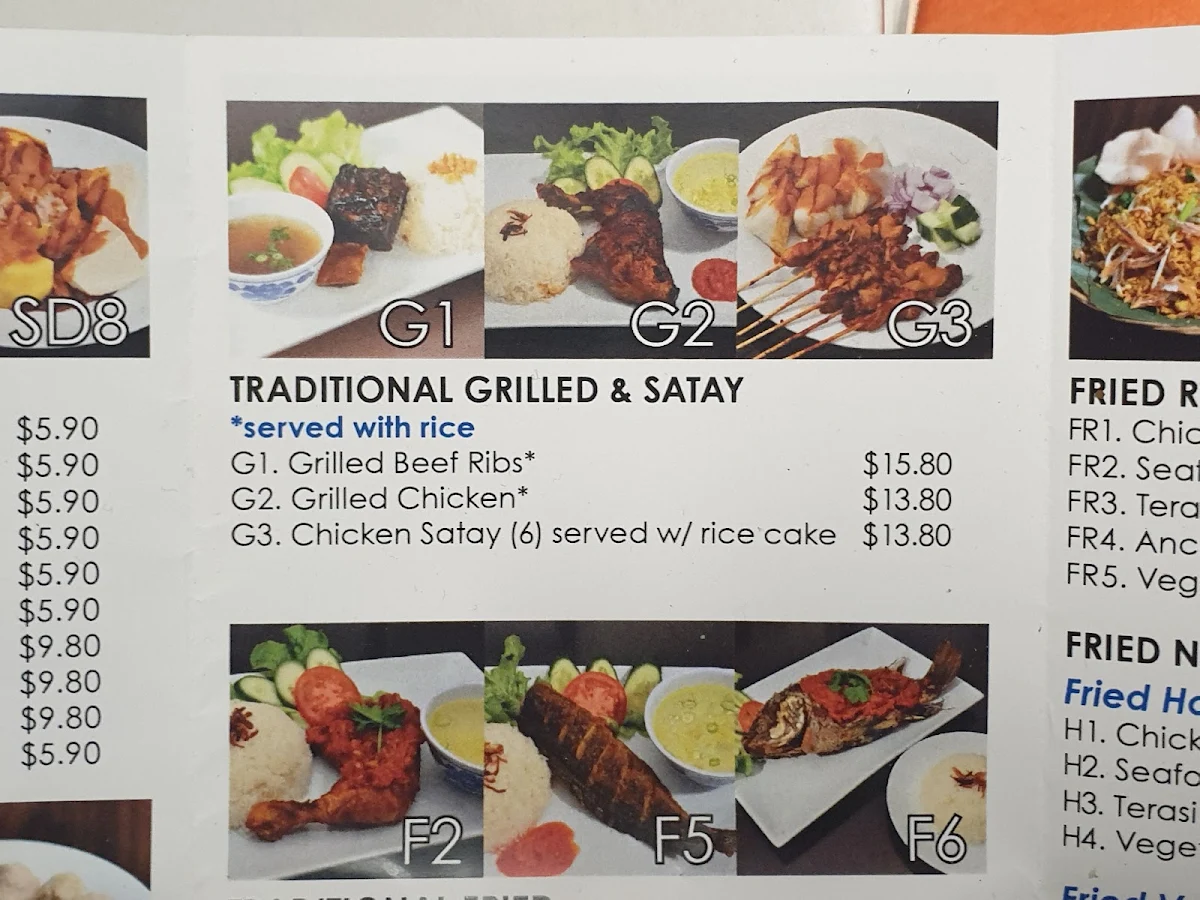 Menu, Pondok Daun Sefton Plaza