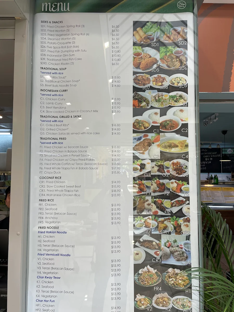 Menu, Pondok Daun Sefton Plaza
