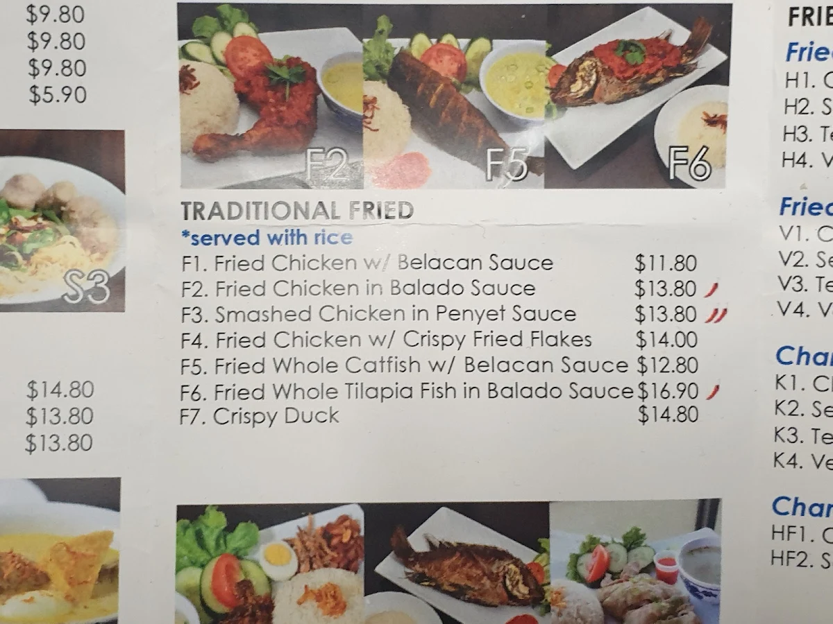 Menu, Pondok Daun Sefton Plaza
