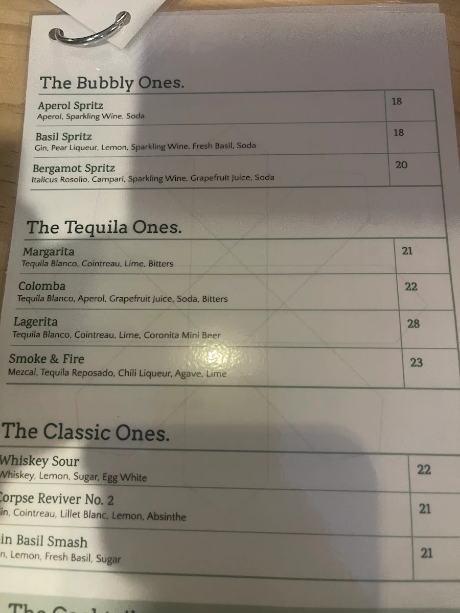 Menu, Nyojo’s Pizza Wine & Whisky San Remo