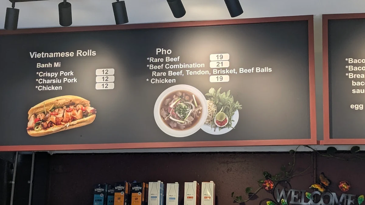 Menu, Kims corner cafe