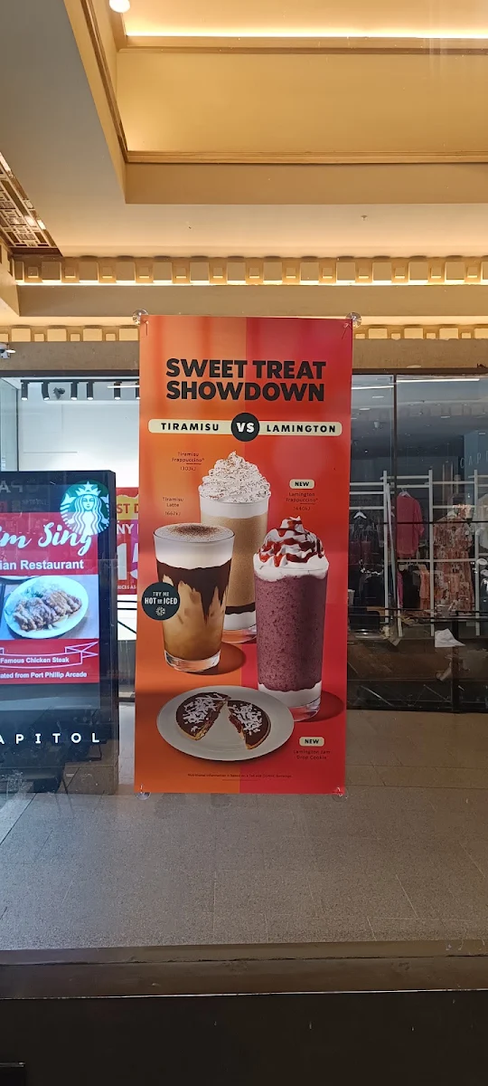 Menu, Starbucks 117 Swanston Street