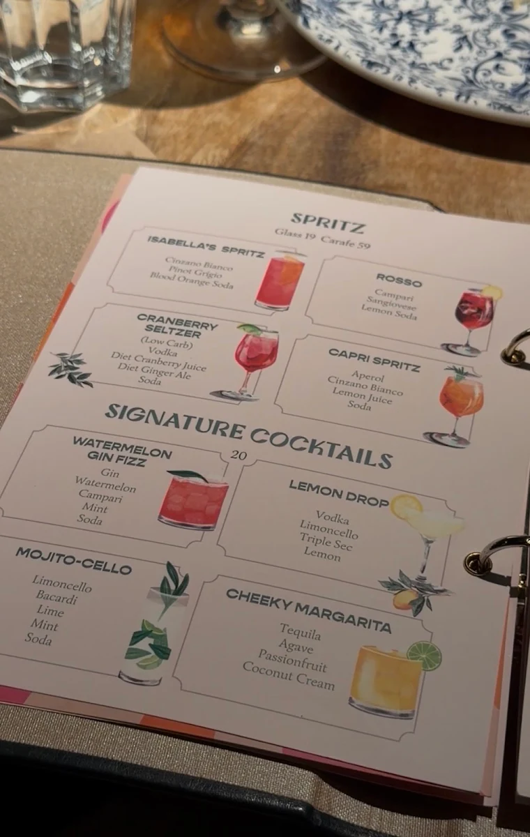 Menu, Italian Street Kitchen Penrith