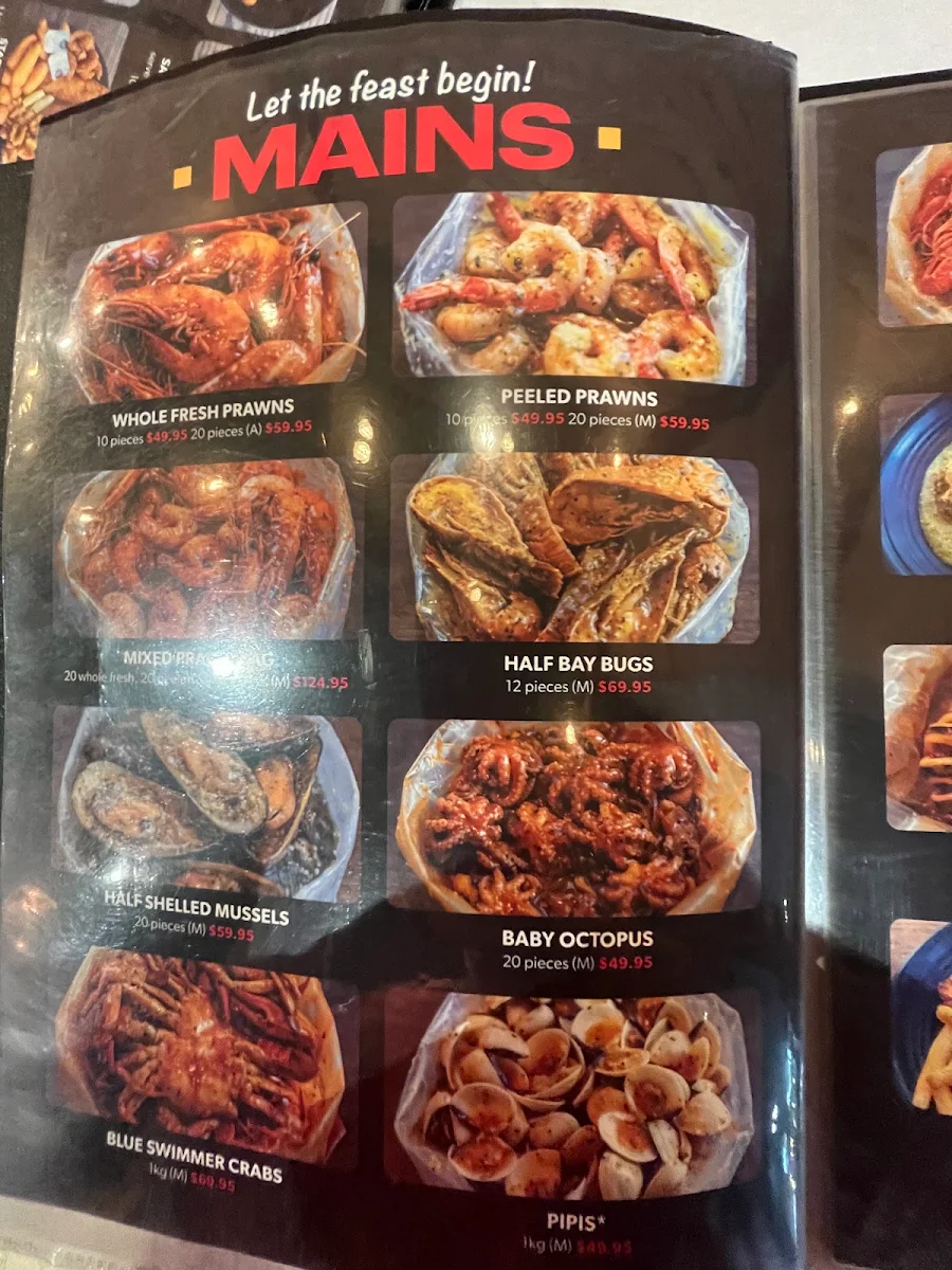 Menu, Kickin'Inn Kirrawee