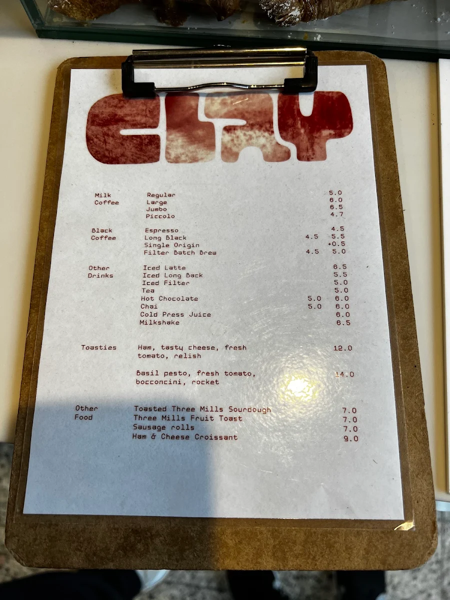 Menu, Clay.