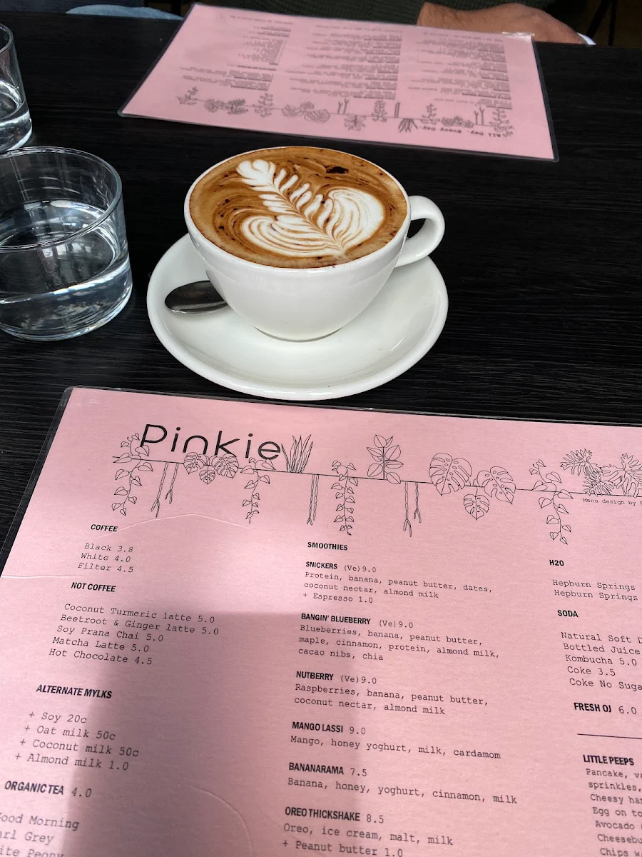 Menu, Pinkie Cafe