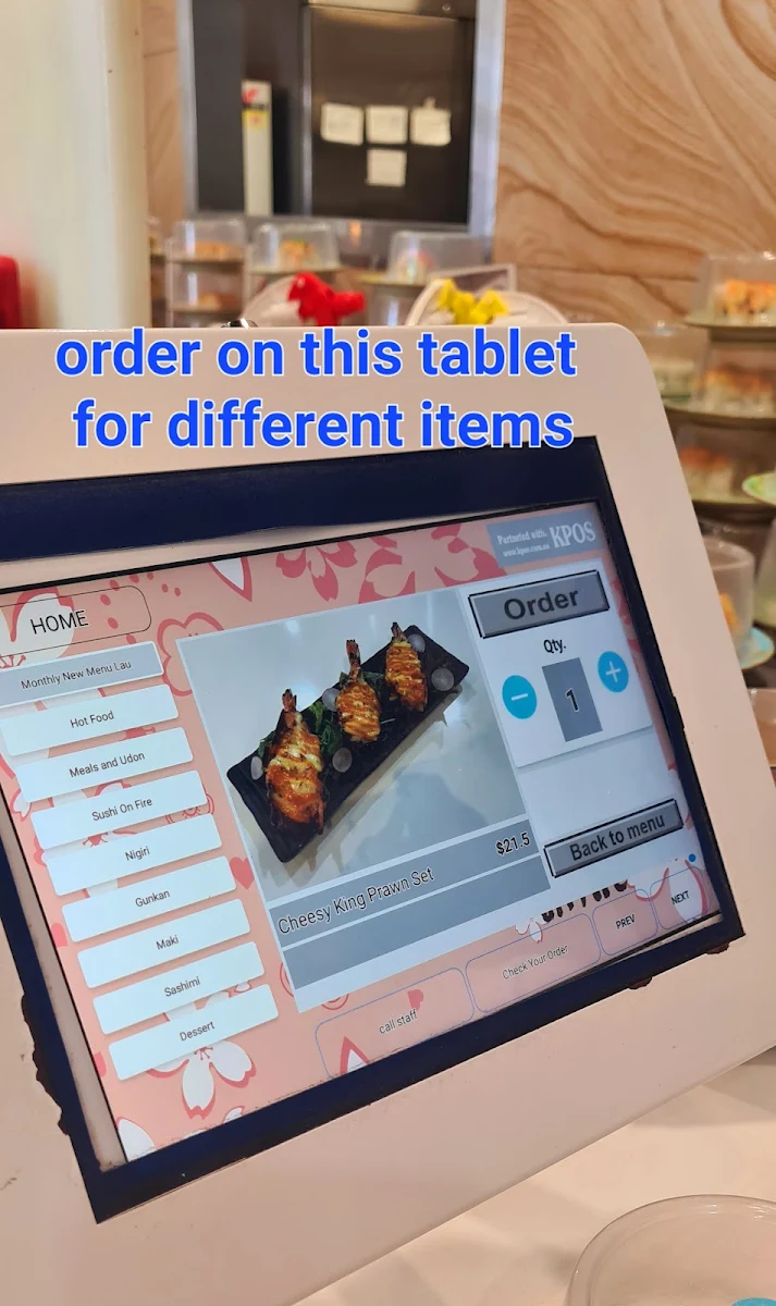 Menu, Sushi On Fire