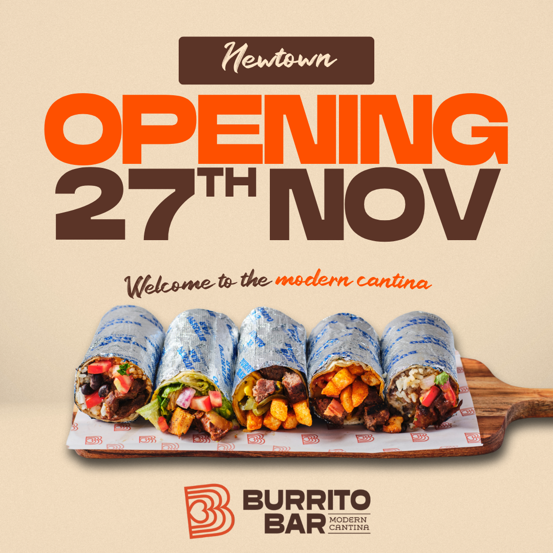 Menu, Burrito Bar Newtown