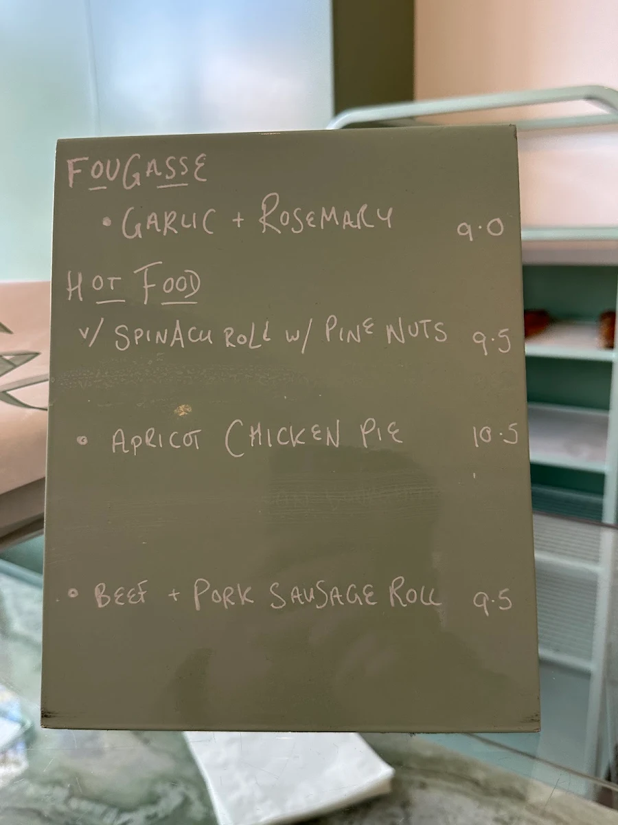 Menu, Bread Club