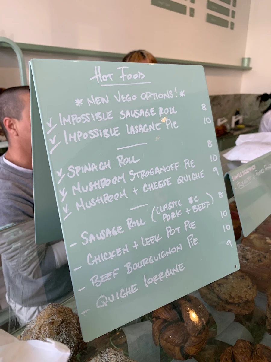 Menu, Bread Club