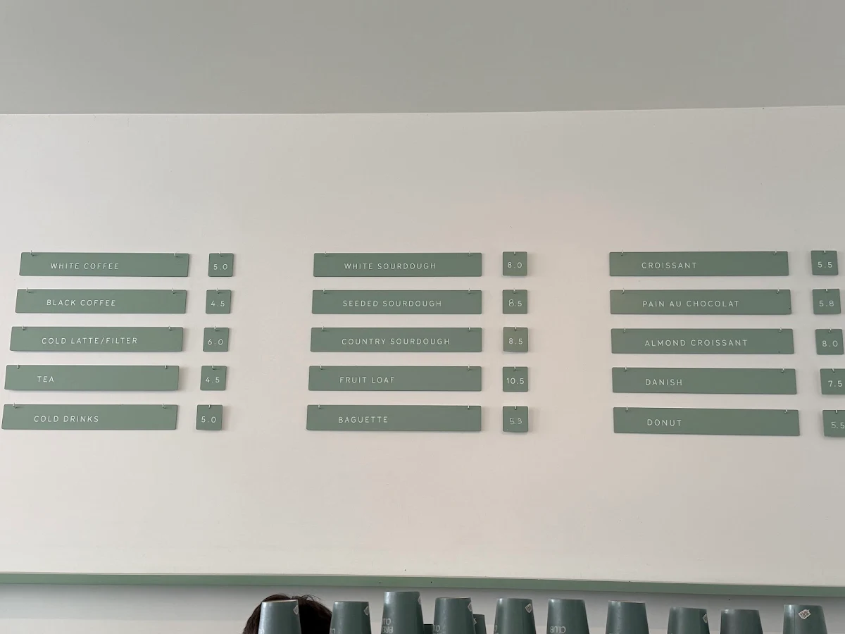 Menu, Bread Club