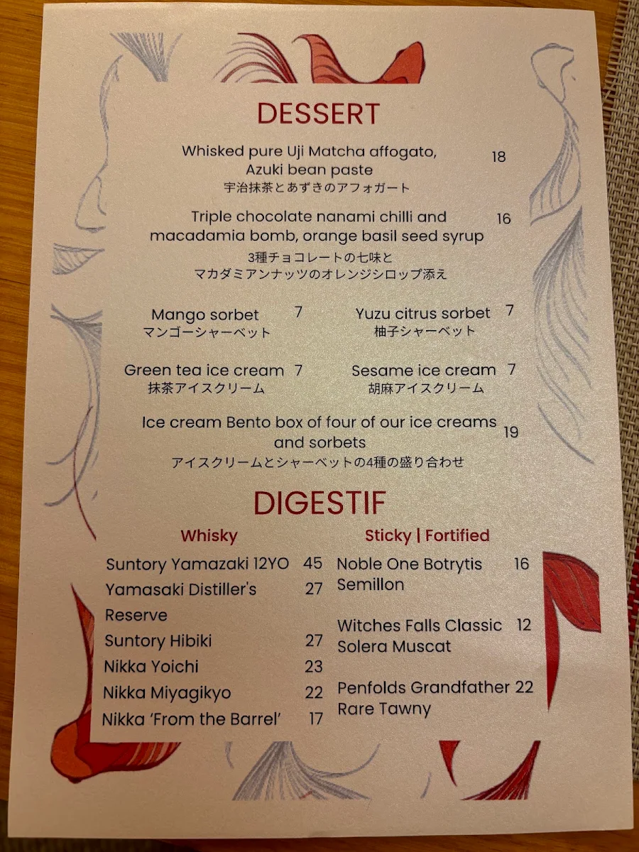 Menu, Arakawa