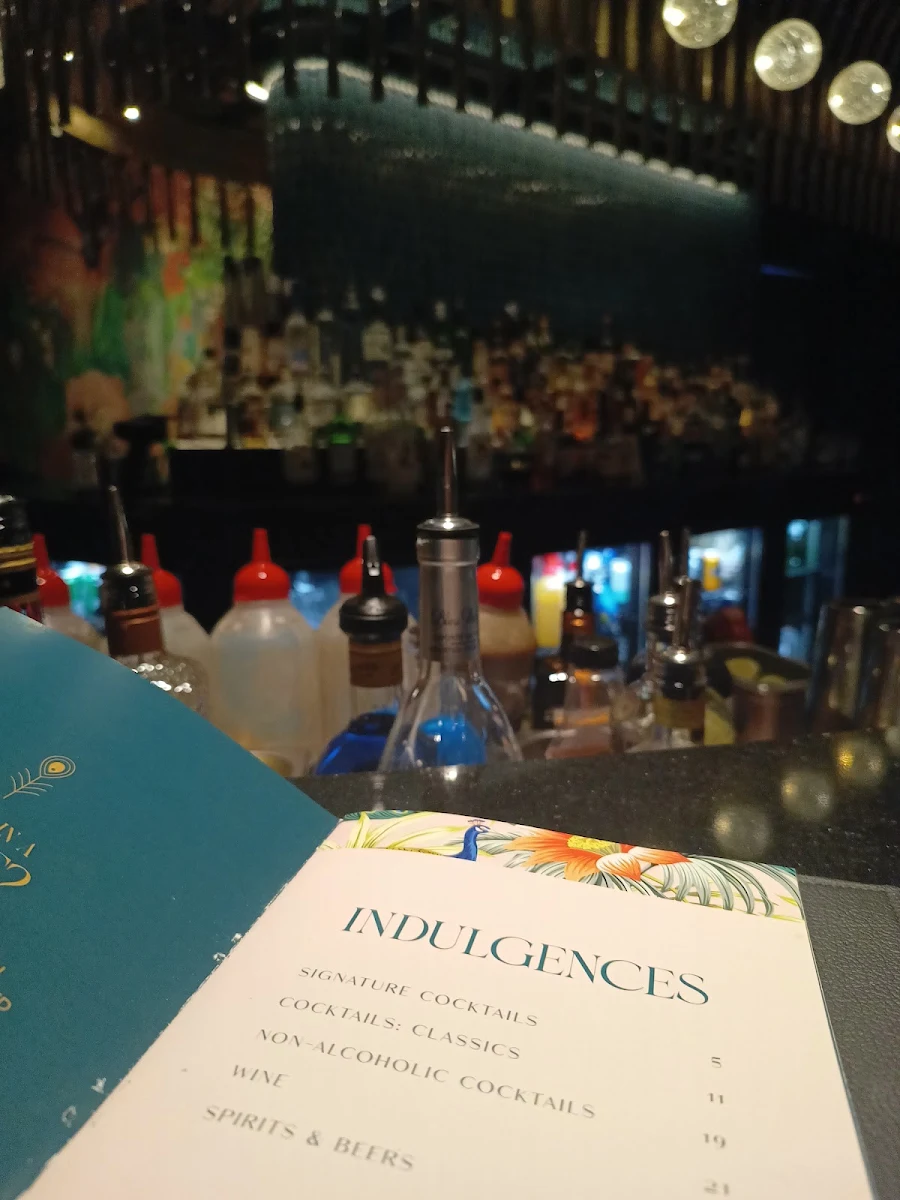 Menu, The Birdcage Bar
