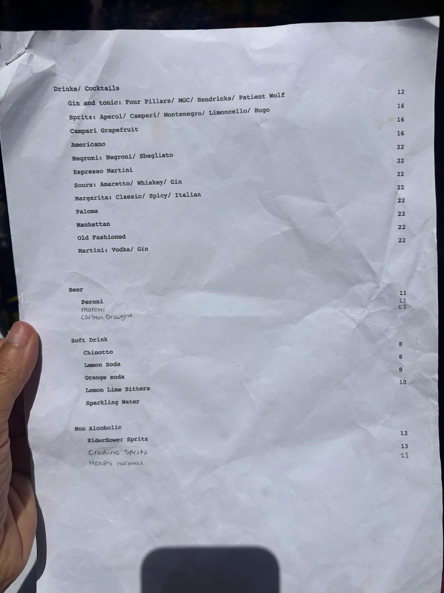 Menu, Kaprica