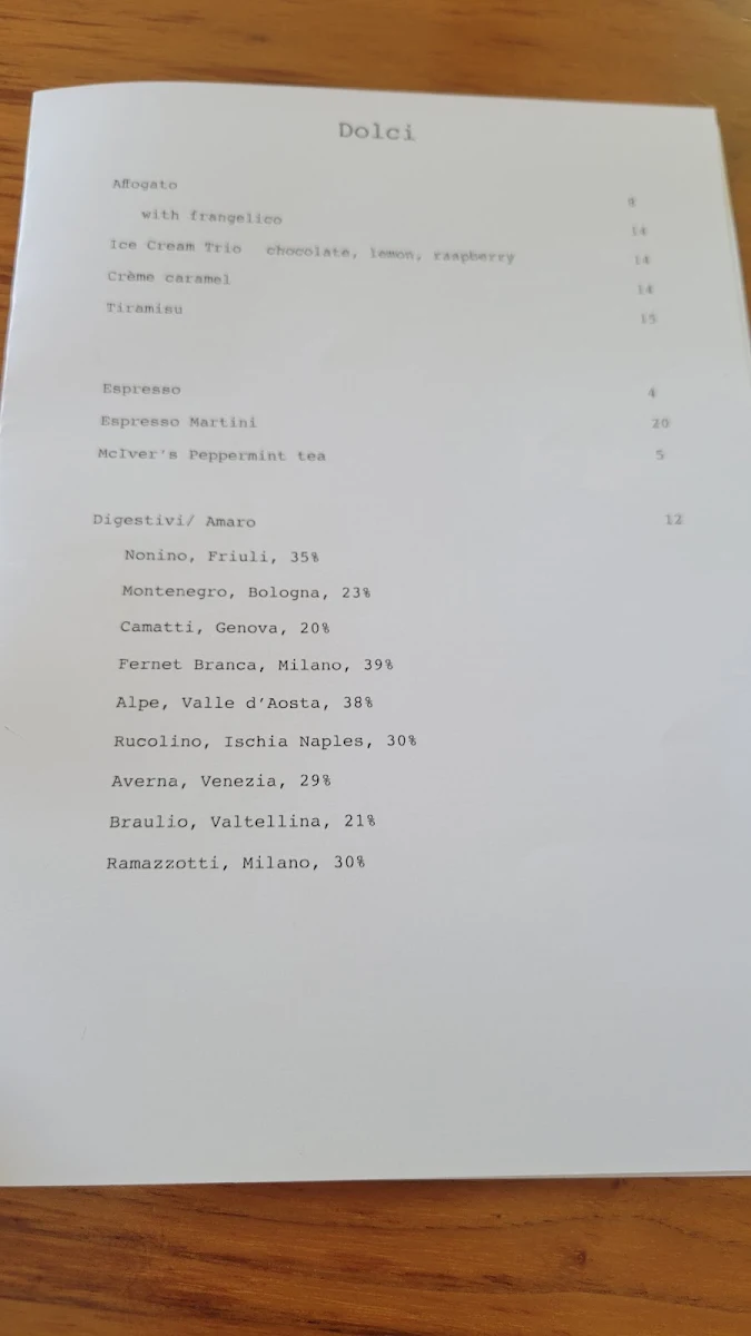 Menu, Kaprica