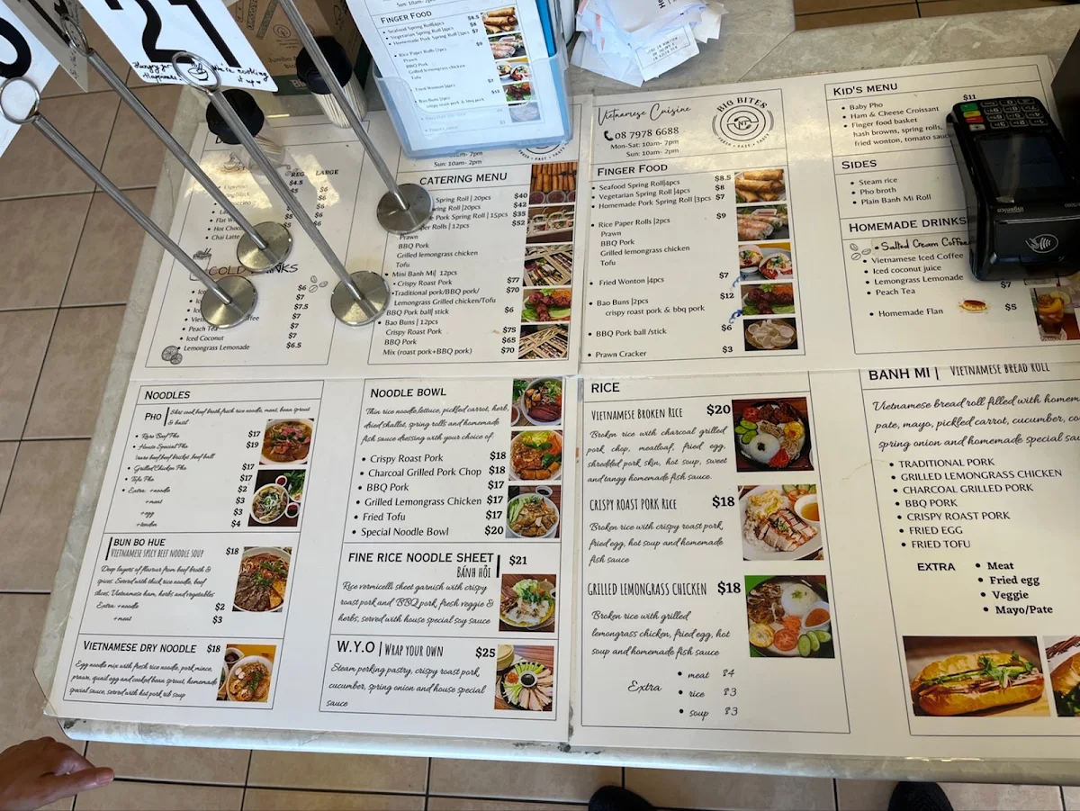 Menu, Big bites NT