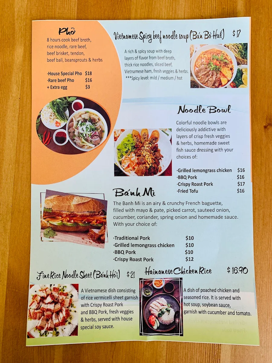 Menu, Big bites NT