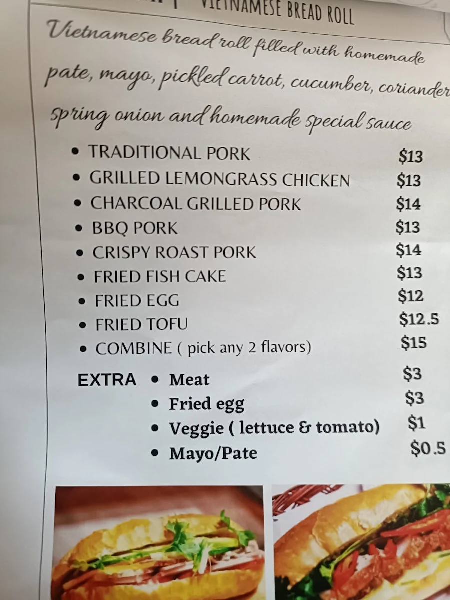 Menu, Big bites NT