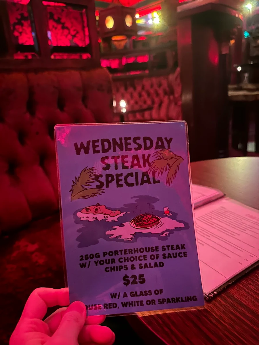 Menu, The Carlton Club