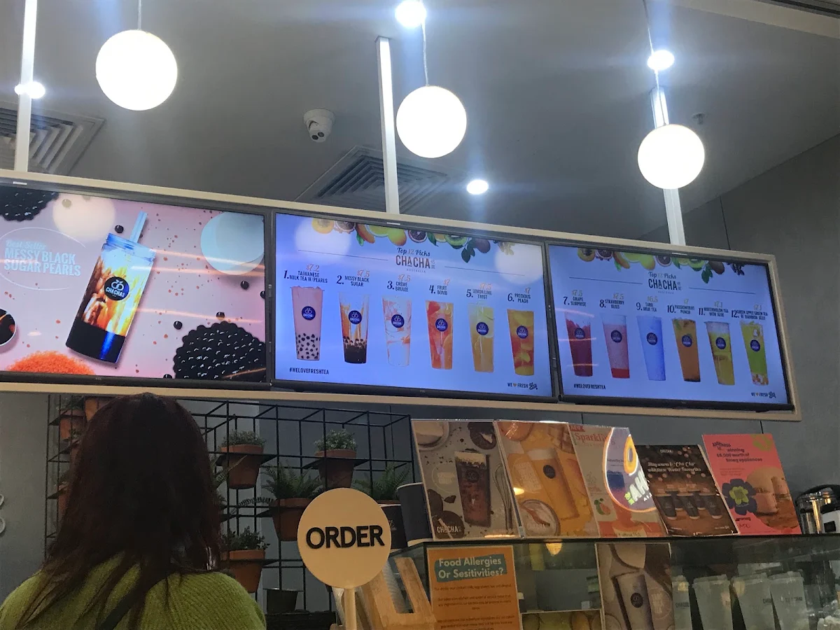 Menu, Cha Cha Tea - Moonee Ponds