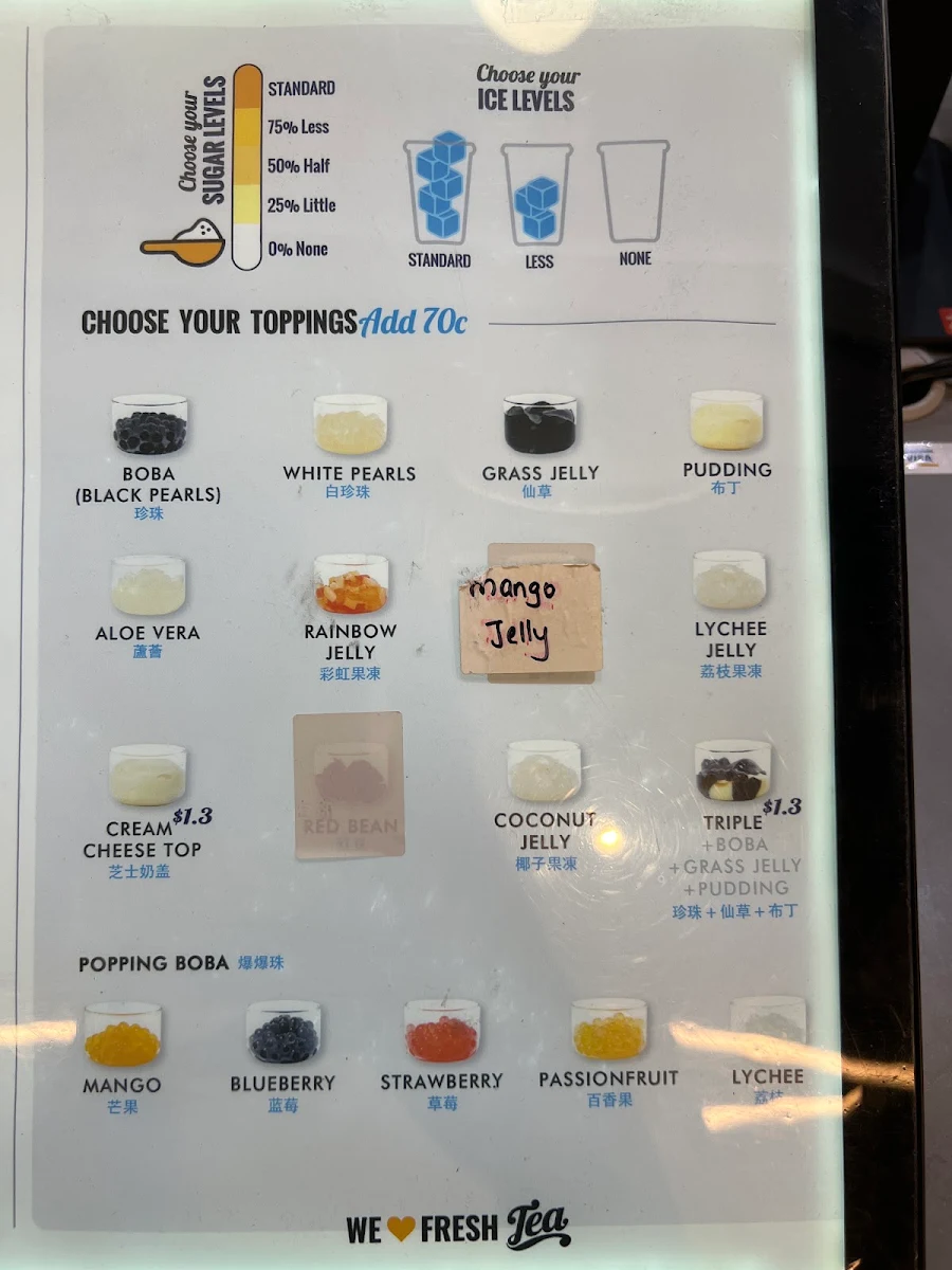 Menu, Cha Cha Tea - Moonee Ponds