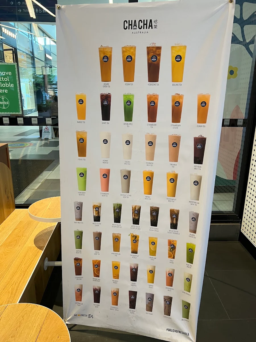 Menu, Cha Cha Tea - Moonee Ponds