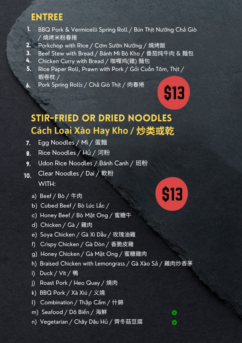 Menu, Good Cook Takeaway and Bakery
