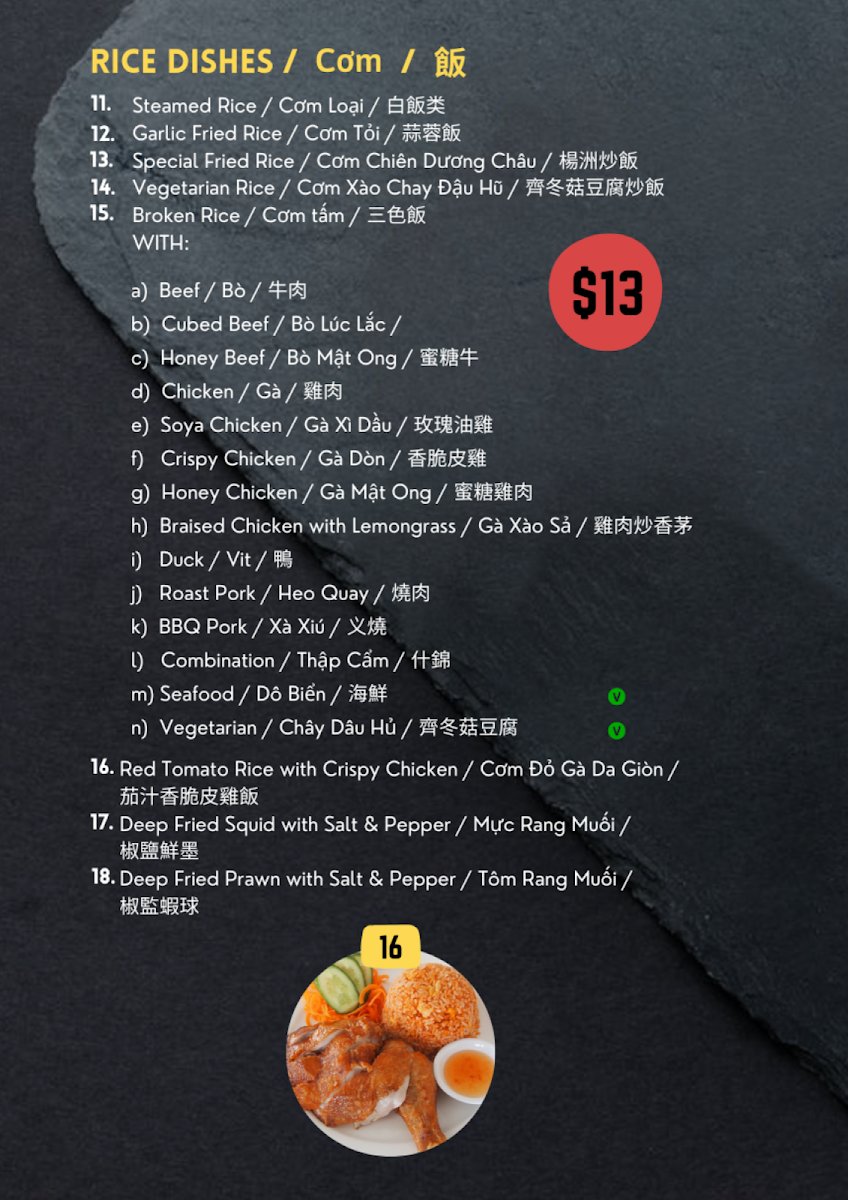 Menu, Good Cook Takeaway and Bakery