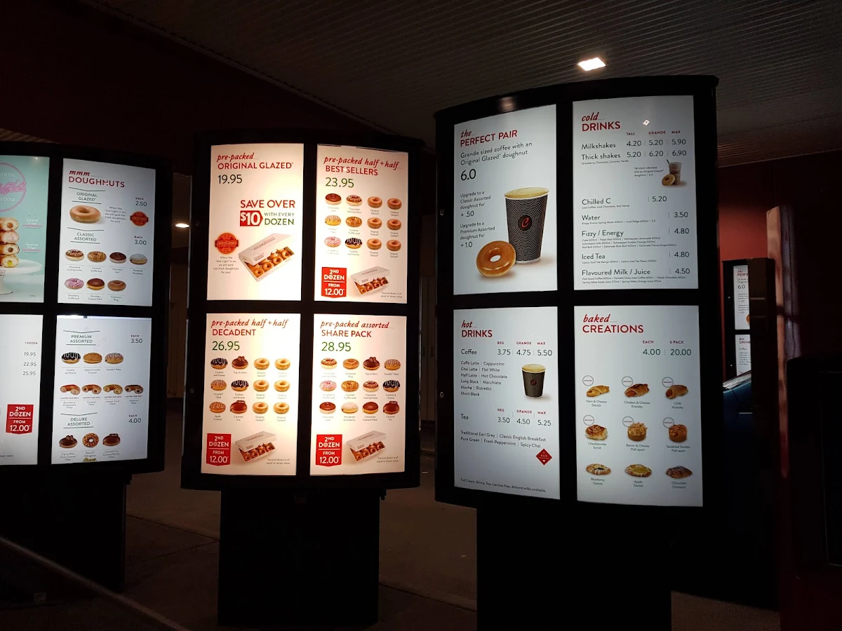 Menu, Krispy Kreme West Croydon