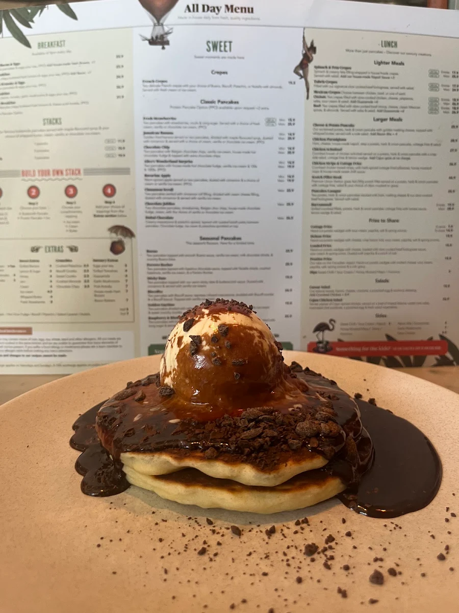 Menu, The Pancake Parlour Plenty Valley