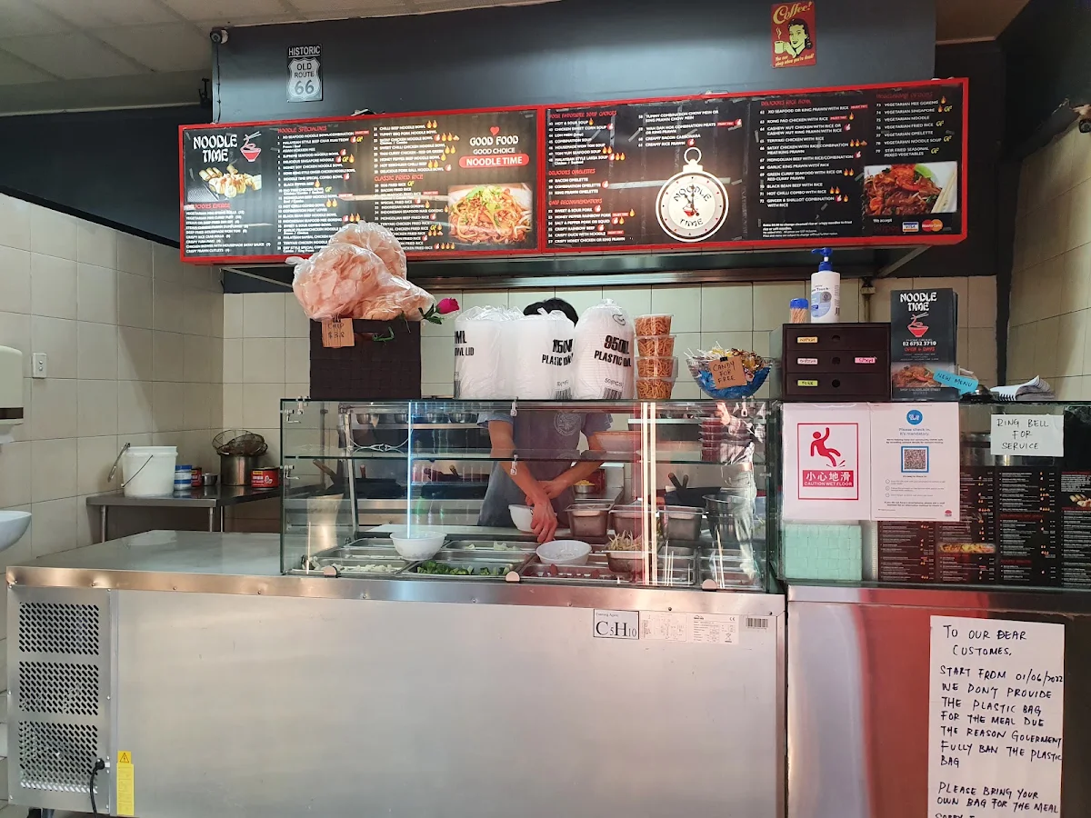 Menu, Noodle Time Moree