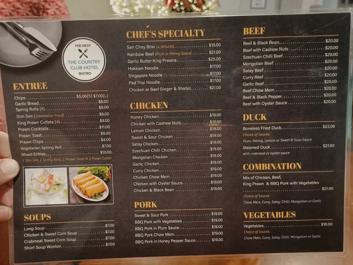Menu, Dalby Hotel