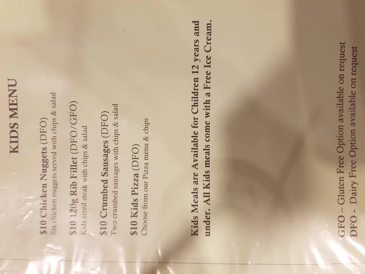 Menu, Dalby Hotel