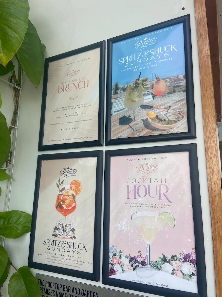 Menu, Sky Rooftop Bar & Lounge