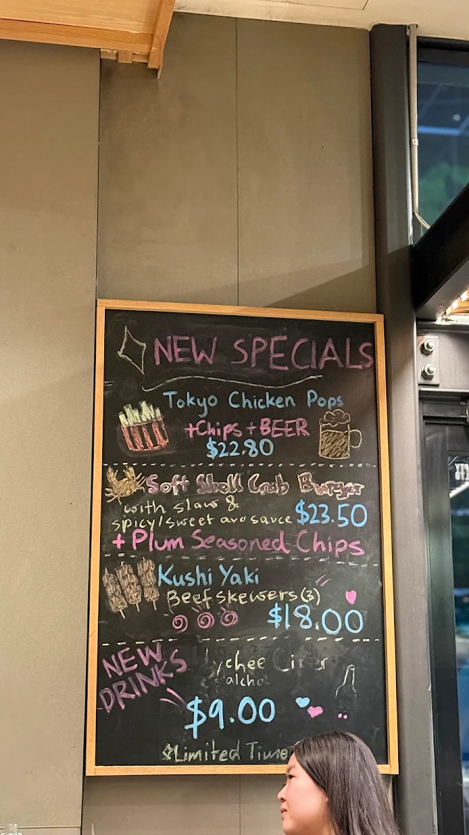 Menu, Infinite Wasabi