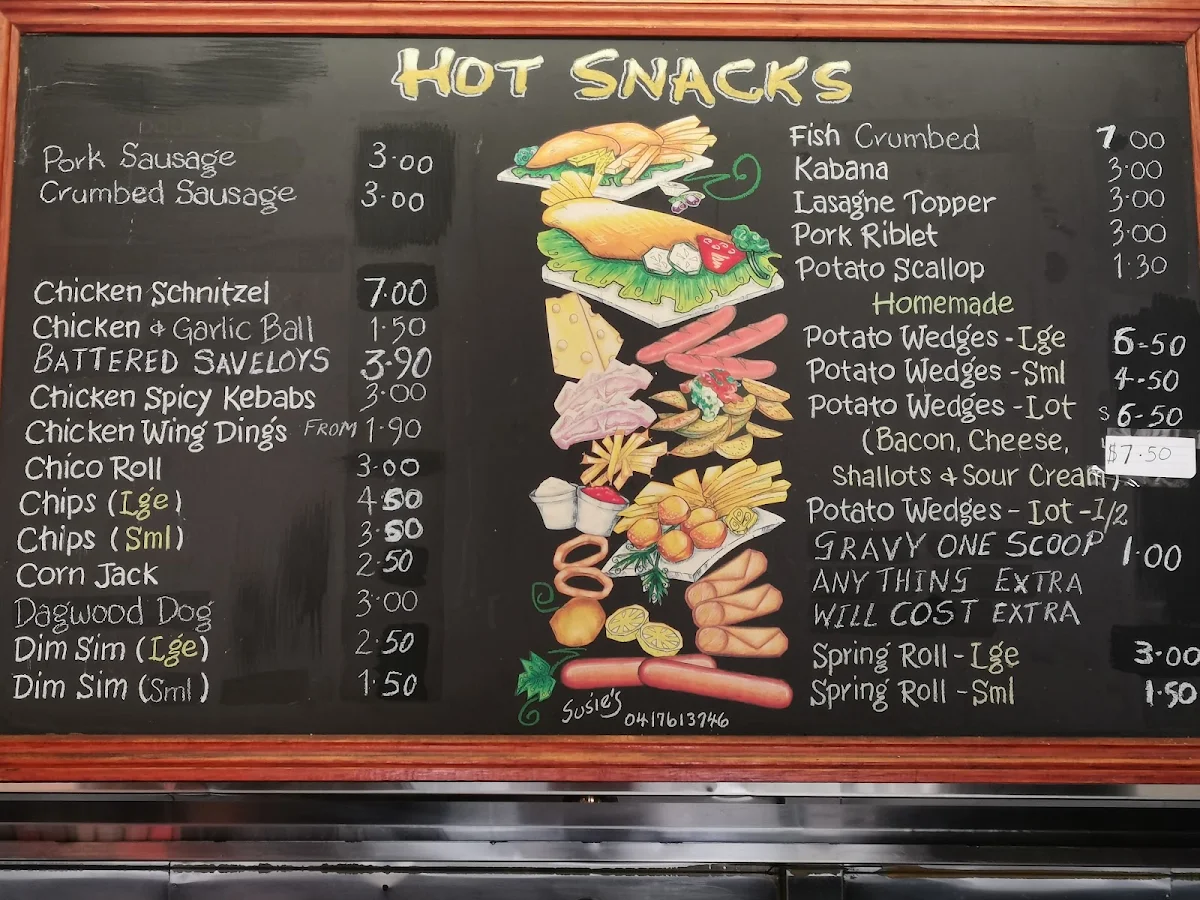 Menu, Klopa Snack Bar