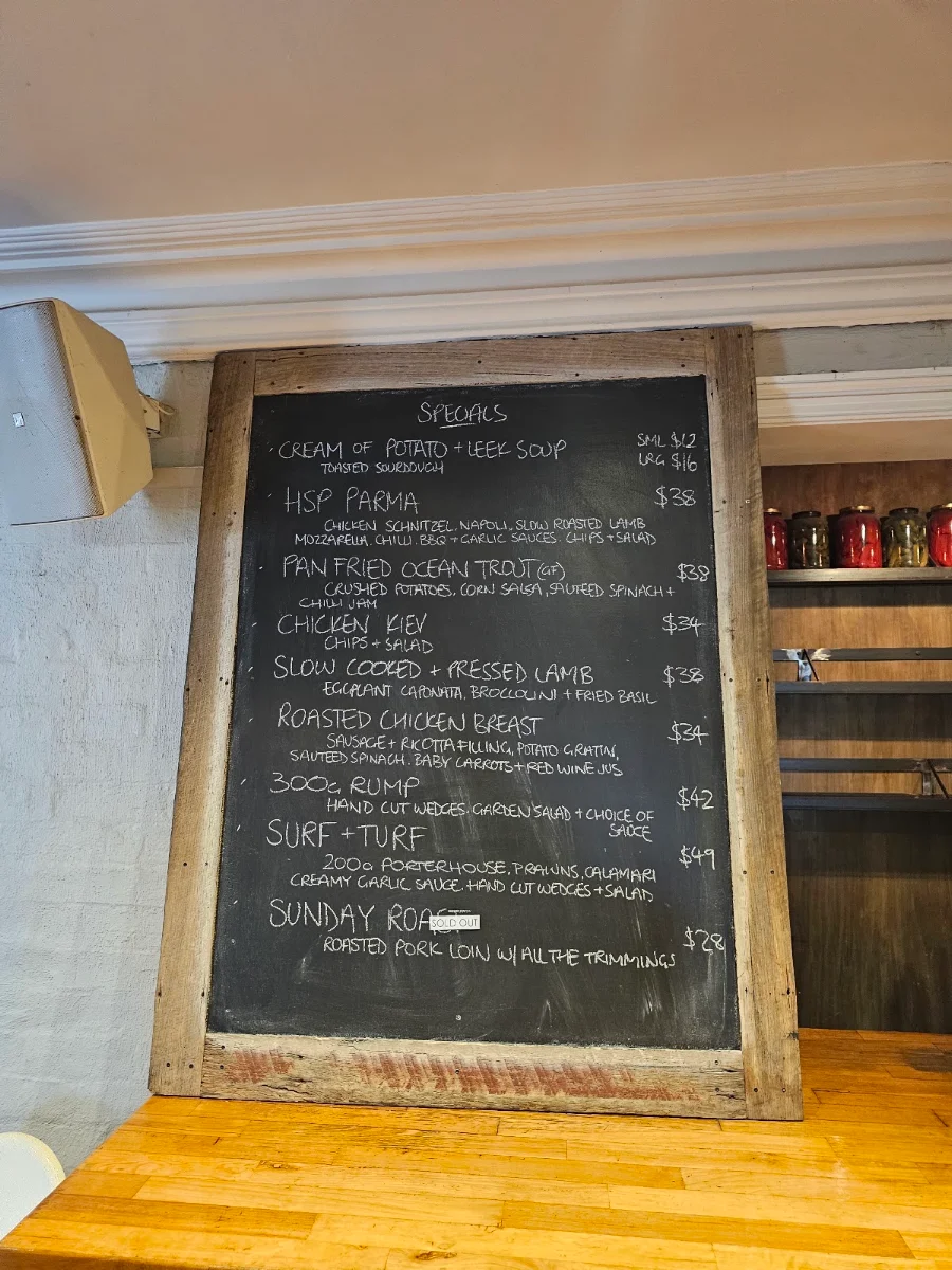 Menu, Yarra Valley Grand Hotel