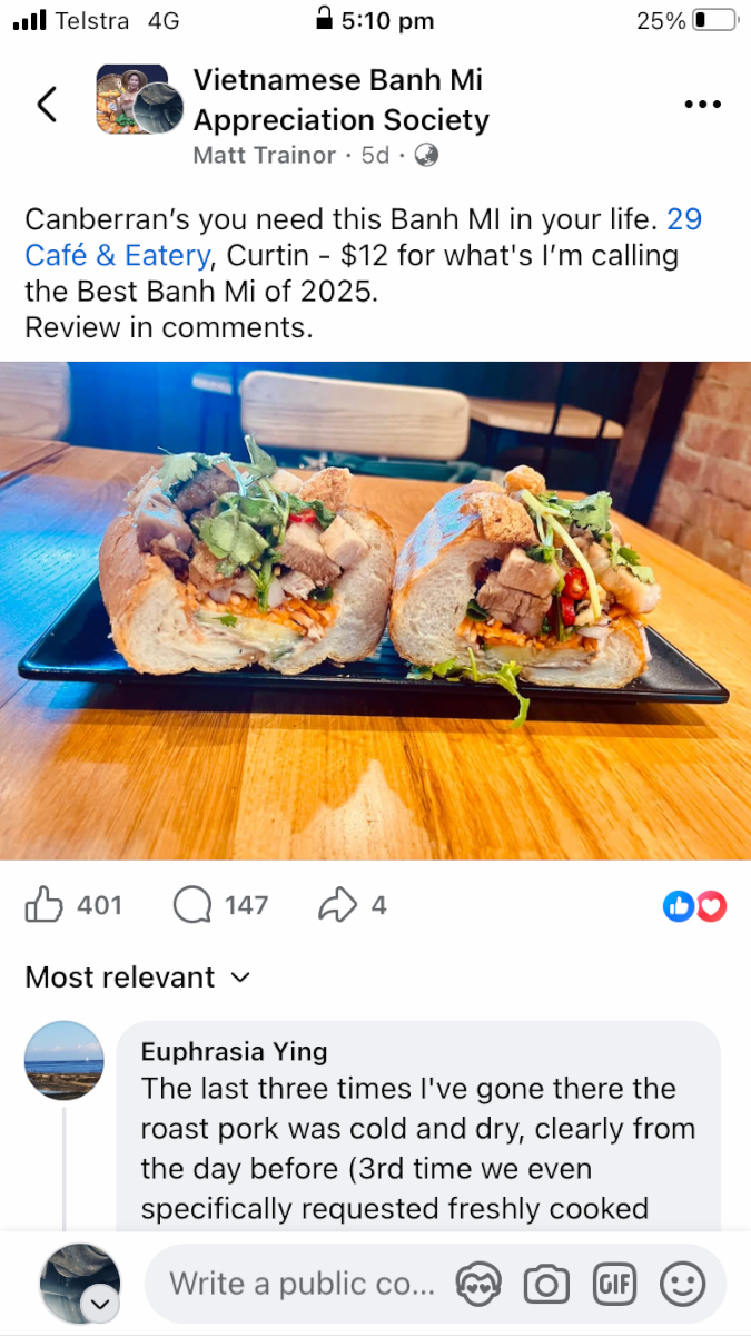 Menu, 29 Cafe & Eatery