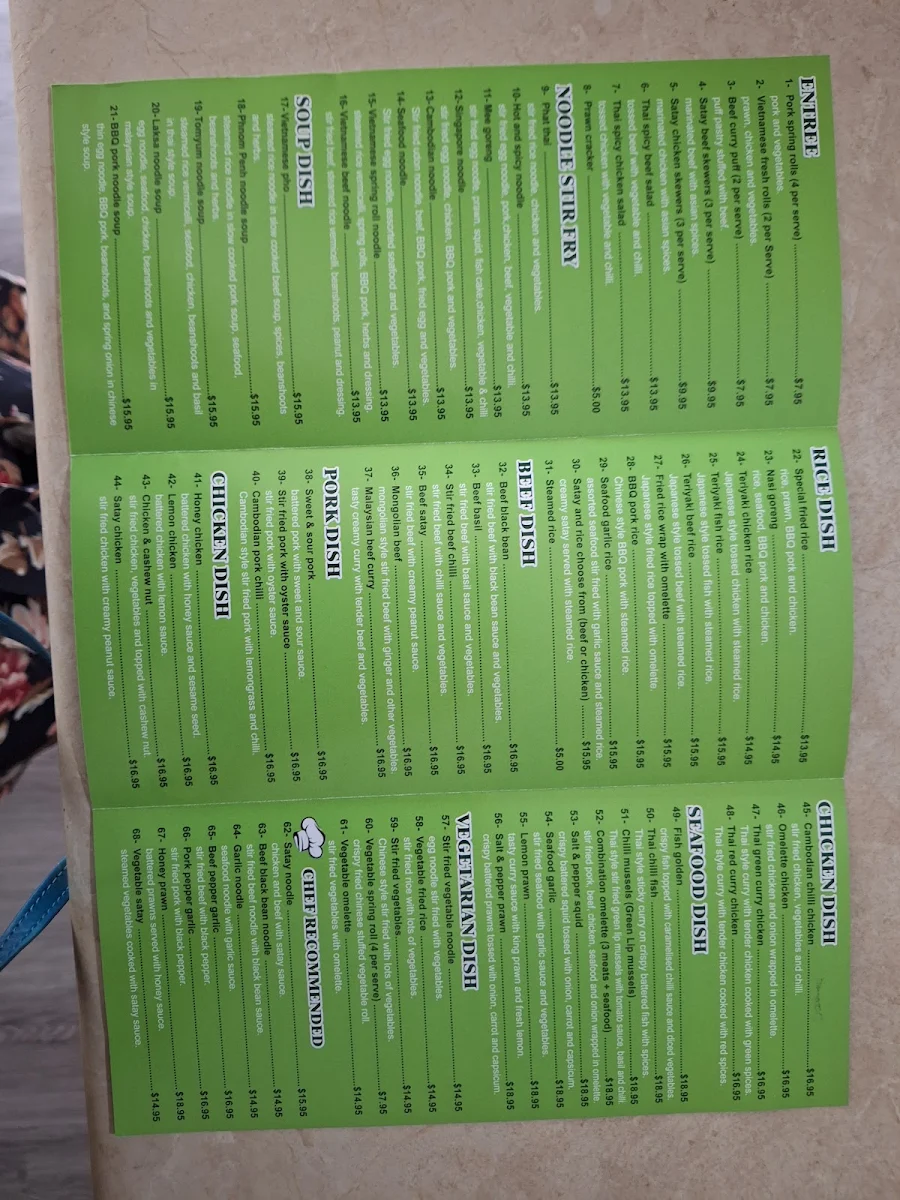 Menu, Green Street Take away ( Delicious on green )